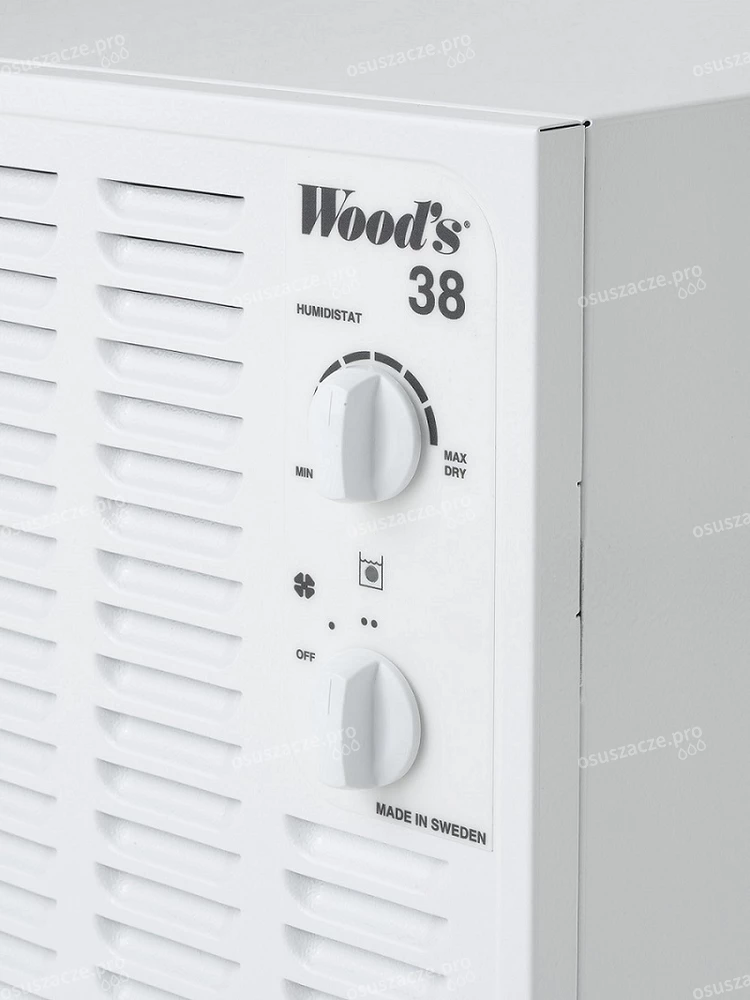 Osuszacz powietrza Wood's SW38FW - panel sterowania